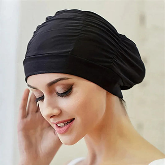 Stretch Swim Cap with Twist Front